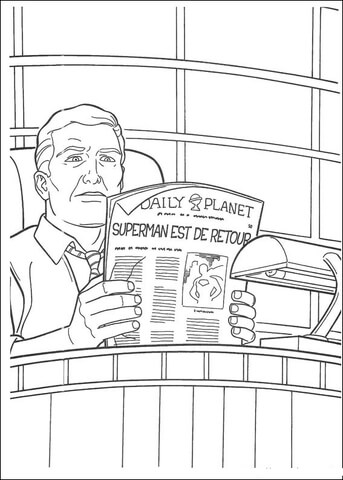 Perry White, Editor In Chief Of The Daily Planet Coloring Page